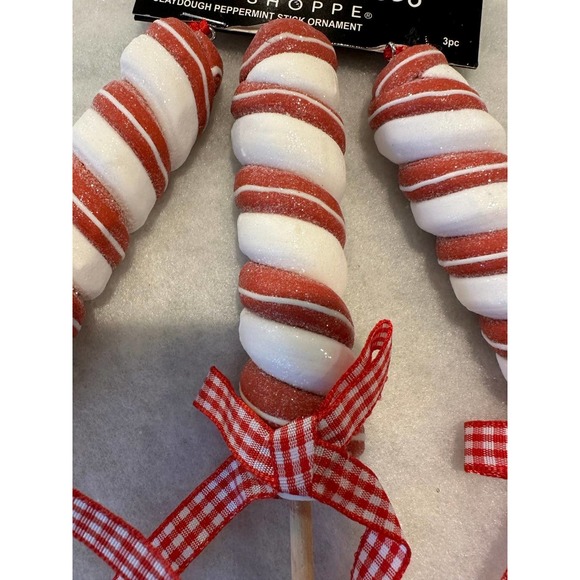 Peppermint stick ornament/tiered tray pack of 3- NWT - Picture 2 of 2